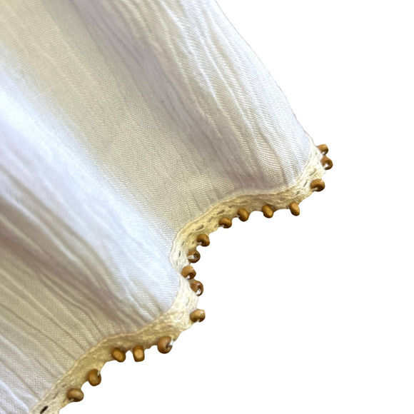 Tea Bags Los Angeles Brand White Crackle Texture Cover Up Dress XS EUC - Picture 5 of 12